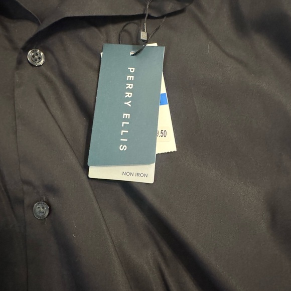 Perry Ellis Men's Black Dress Shirt - Picture 3 of 3